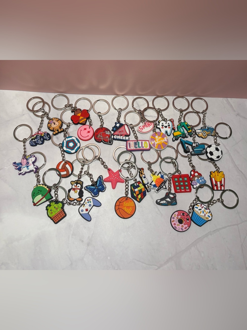 Cute Assorted Keychains - 33 Total